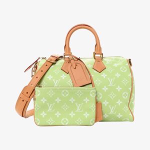 Louis Vuitton Calfskin Monogram Speedy Bandoulière 30 Frozen Lime - Image 3