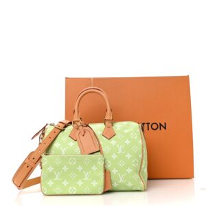 Louis Vuitton Calfskin Monogram Speedy Bandoulière 30 Frozen Lime - Image 11