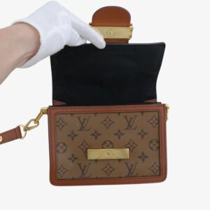 Louis Vuitton Brown Leather Dauphine Handbag - Image 3