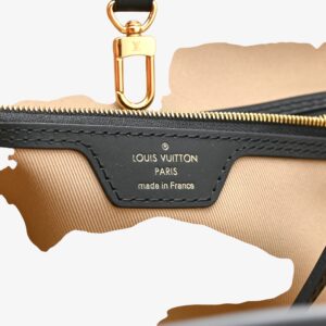 Louis Vuitton Cotton Monogram Embroidered Neverfull MM Beige Black - Image 7