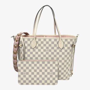 Louis Vuitton Damier Azur Braided Neverfull MM Pink - Image 2