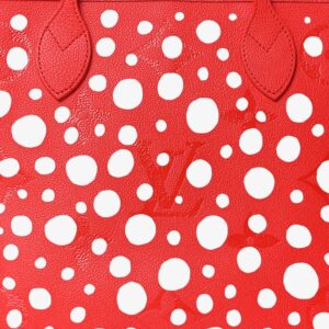 Louis Vuitton LV x YK Empreinte Infinity Dots Neverfull MM Rouge White - Image 7