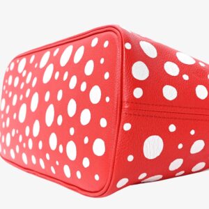 Louis Vuitton LV x YK Empreinte Infinity Dots Neverfull MM Rouge White - Image 5