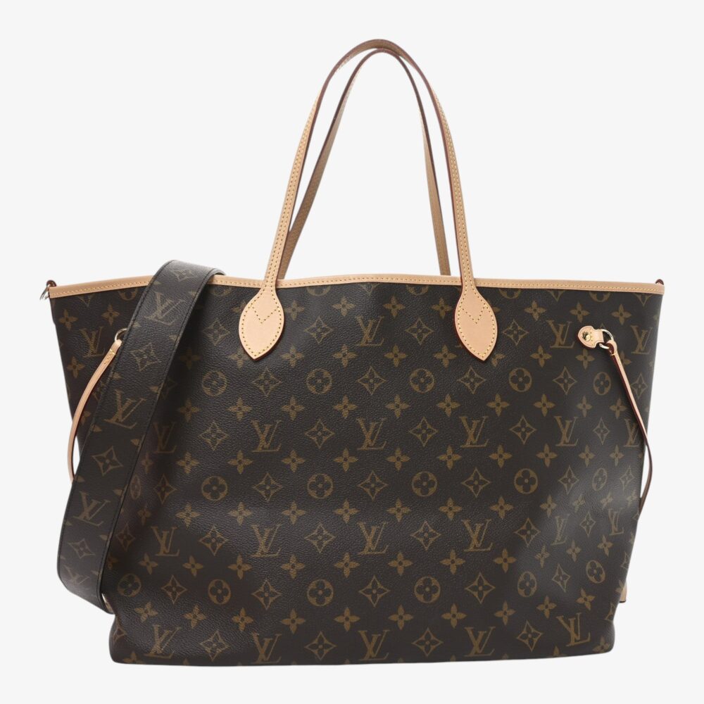 Louis Vuitton Monogram Stamped Inside Out Neverfull Bandoulière GM Beige (1)
