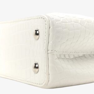 Louis Vuitton Crocodile Mini Capucines White - Image 7
