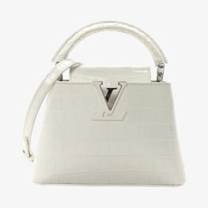 Louis Vuitton Crocodile Mini Capucines White - Image 1
