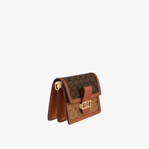 Louis Vuitton Brown Cloth Dauphine Handbag - Image 3