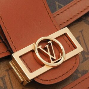 Louis Vuitton Brown Leather Dauphine Handbag - Image 5