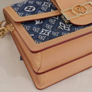 Louis Vuitton Blue Cloth Dauphine Handbag - Image 7