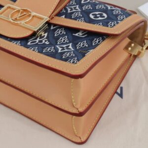 Louis Vuitton Blue Cloth Dauphine Handbag - Image 6