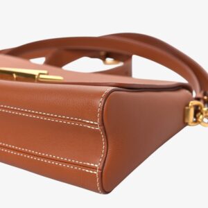 Louis Vuitton Calfskin Soft Twist Shoulder Bag Cognac - Image 6