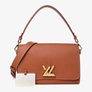 Louis Vuitton Calfskin Soft Twist Shoulder Bag Cognac - Image 2