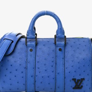 Louis Vuitton Ostrich Keepall XS Blue - Image 4