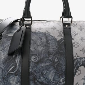 Louis Vuitton Savane Monogram Elephant Chapman Keepall Bandoulière 45 Dune - Image 7