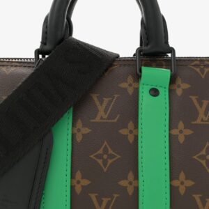 Louis Vuitton Monogram Macassar Keepall Bandoulière 25 Minty Green - Image 4