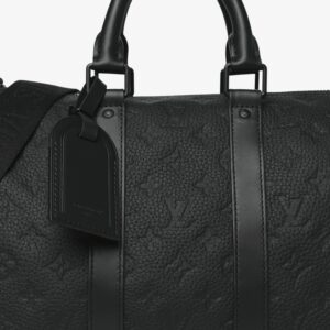 Louis Vuitton Monogram Taurillon Keepall Bandoulière 35 Black - Image 4