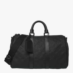 Louis Vuitton Monogram Taurillon Keepall Bandoulière 35 Black - Image 1