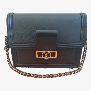 Louis Vuitton Dauphine Black Leather Handbag - Image 1