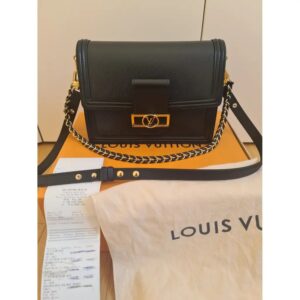 Louis Vuitton Dauphine Black Leather Handbag - Image 2