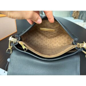 Louis Vuitton Black Leather Dauphine Handbag - Image 5